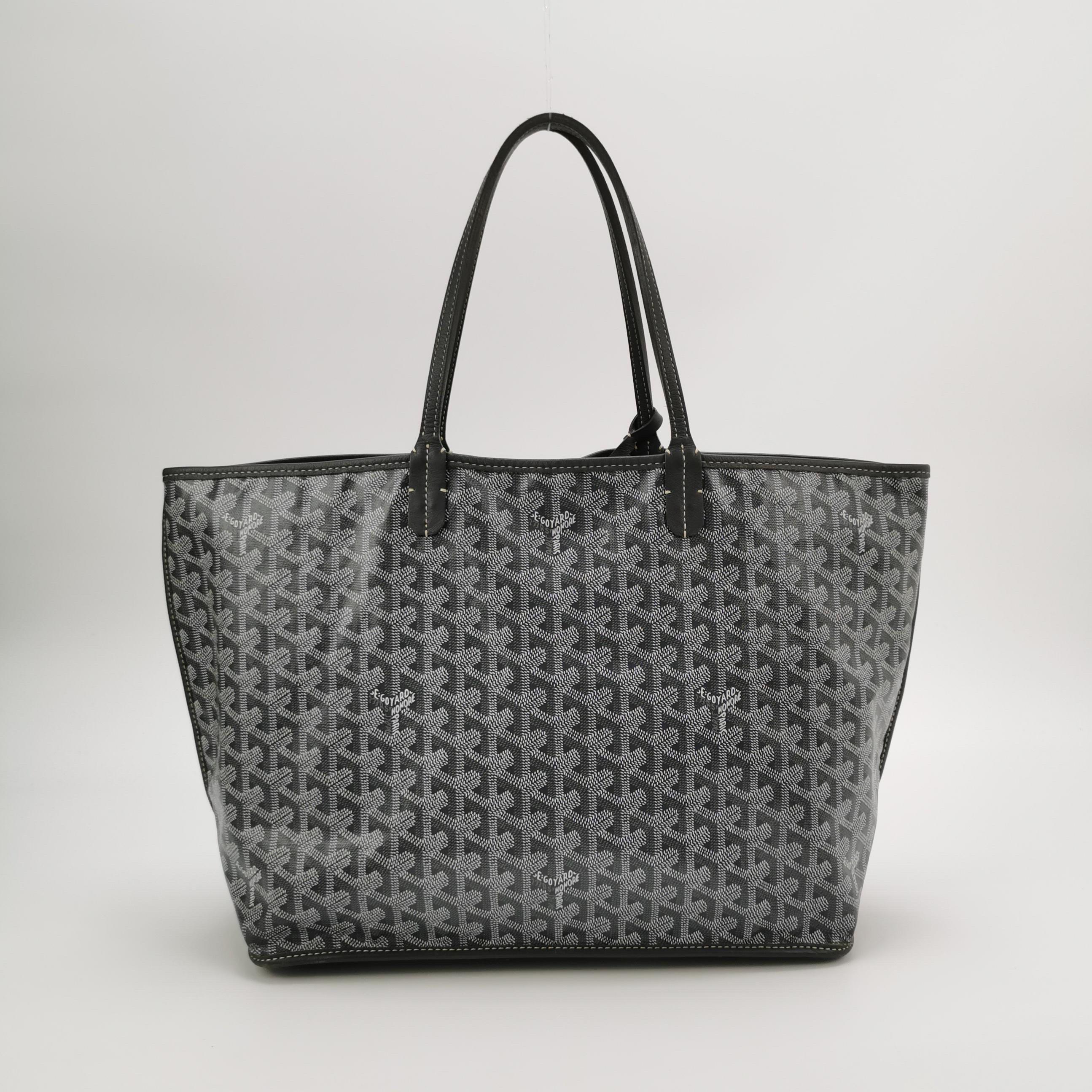 Goyard Anjou PM Medium Tote Gris Forro de piel reversible en venta 1