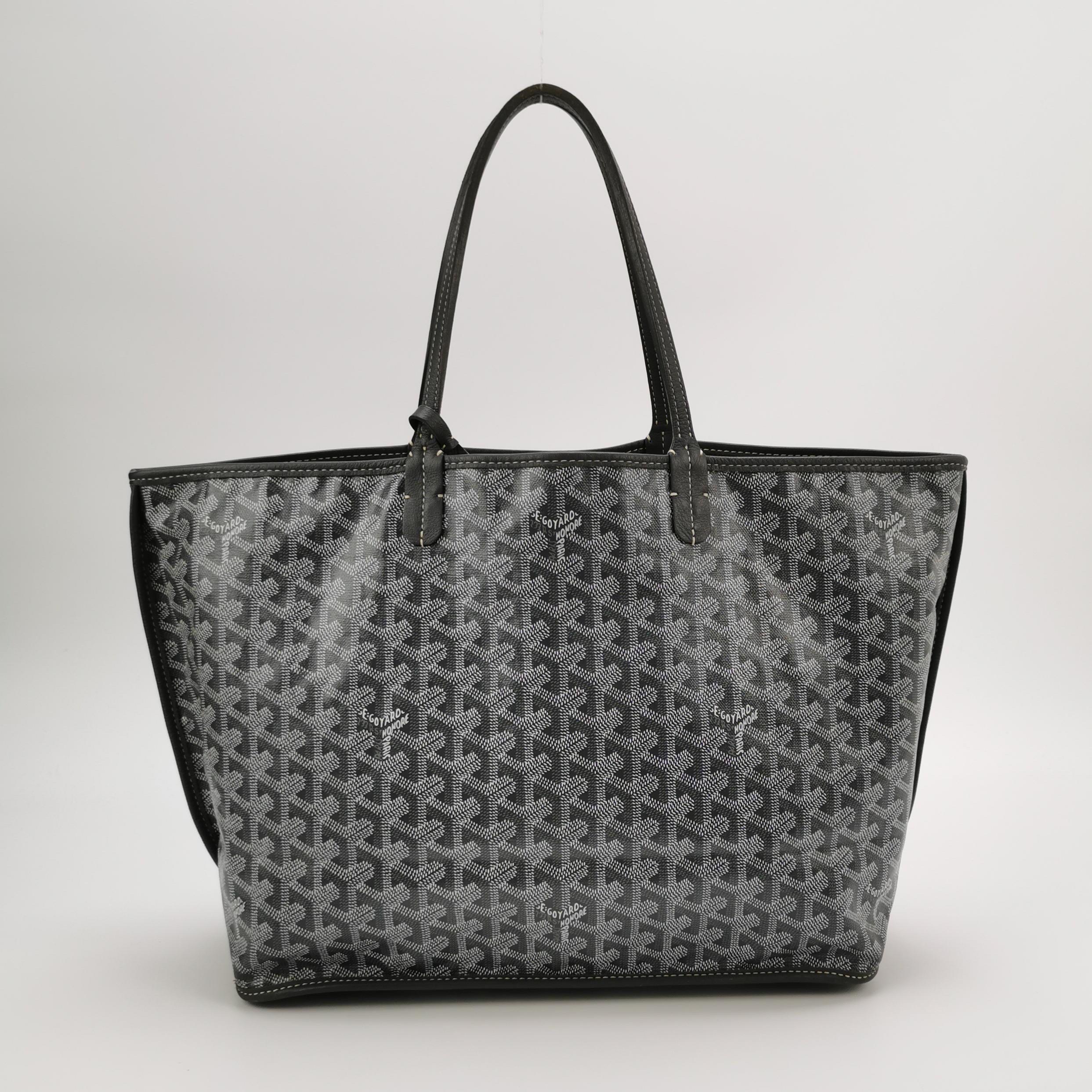 Goyard Anjou PM Medium Tote Gris Forro de piel reversible en venta 2