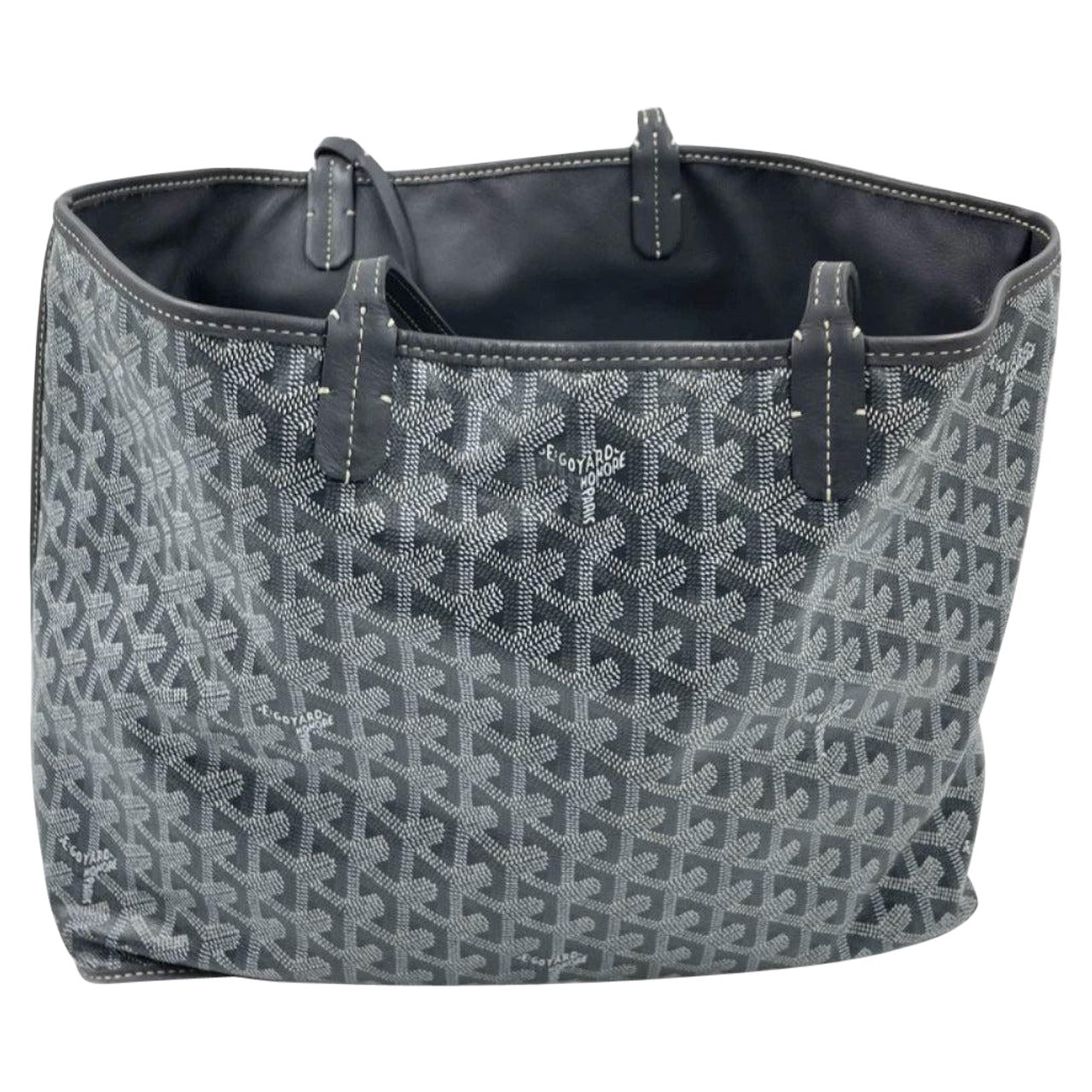 Goyard Anjou PM Fourre-tout moyen gris avec doublure en cuir réversible
