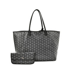 Goyard Anjou PM Fourre-tout moyen gris avec doublure en cuir réversible