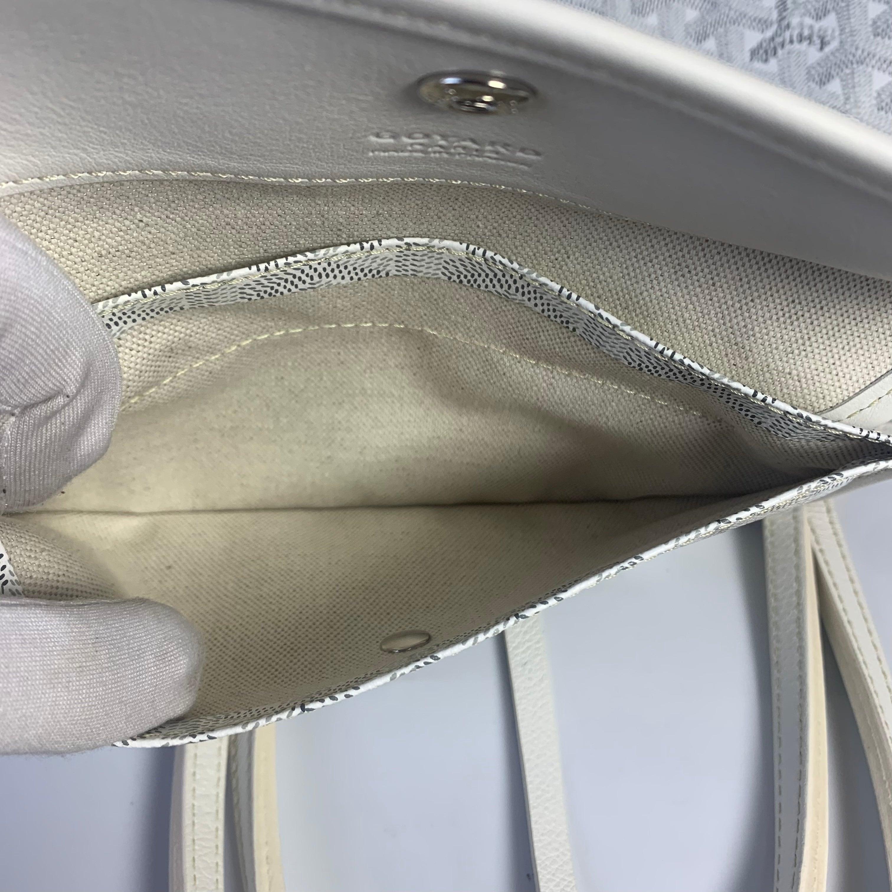Goyard Anjou PM Medium Tote White Reversible Leather Lining 7