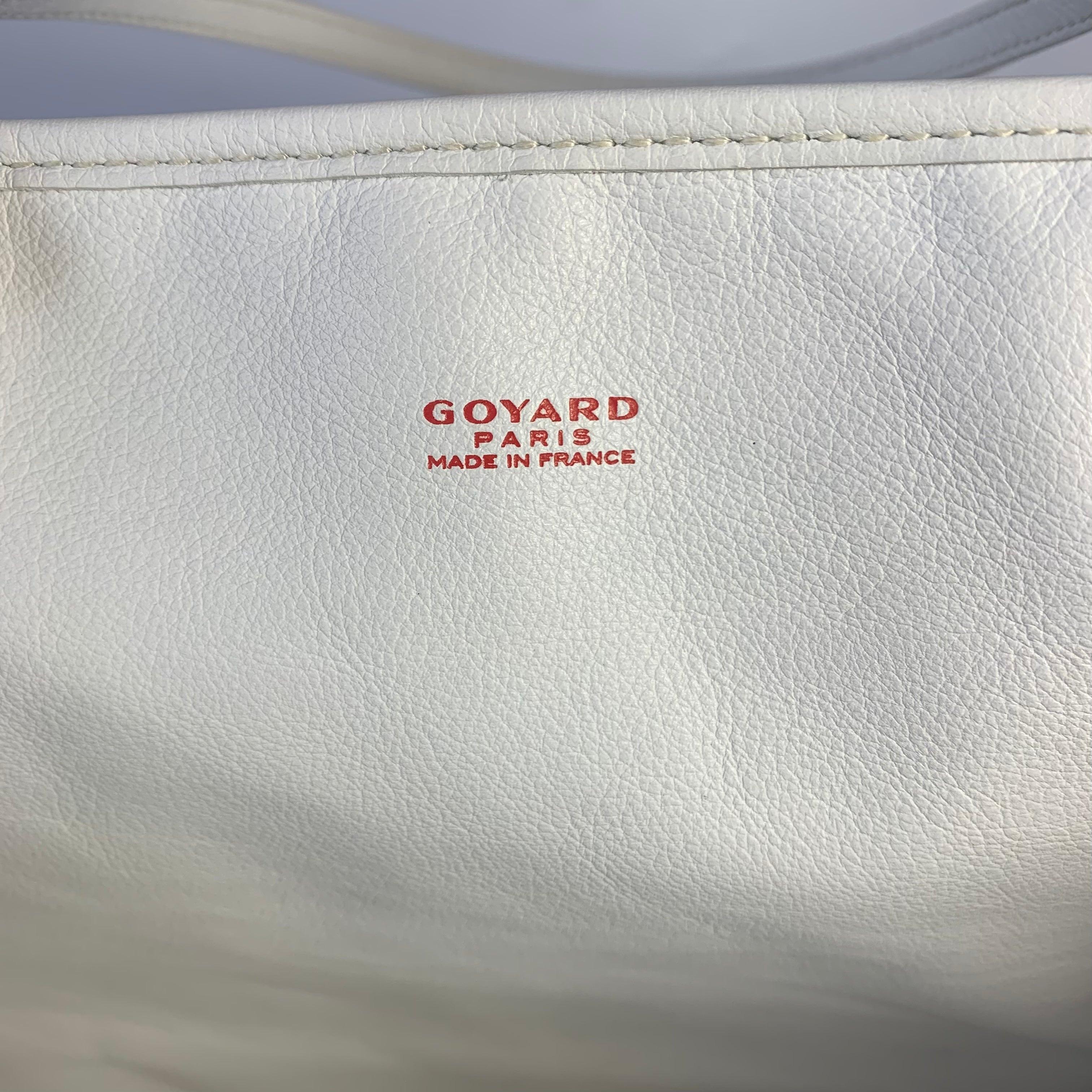 Goyard Anjou PM Medium Tote White Reversible Leather Lining 8