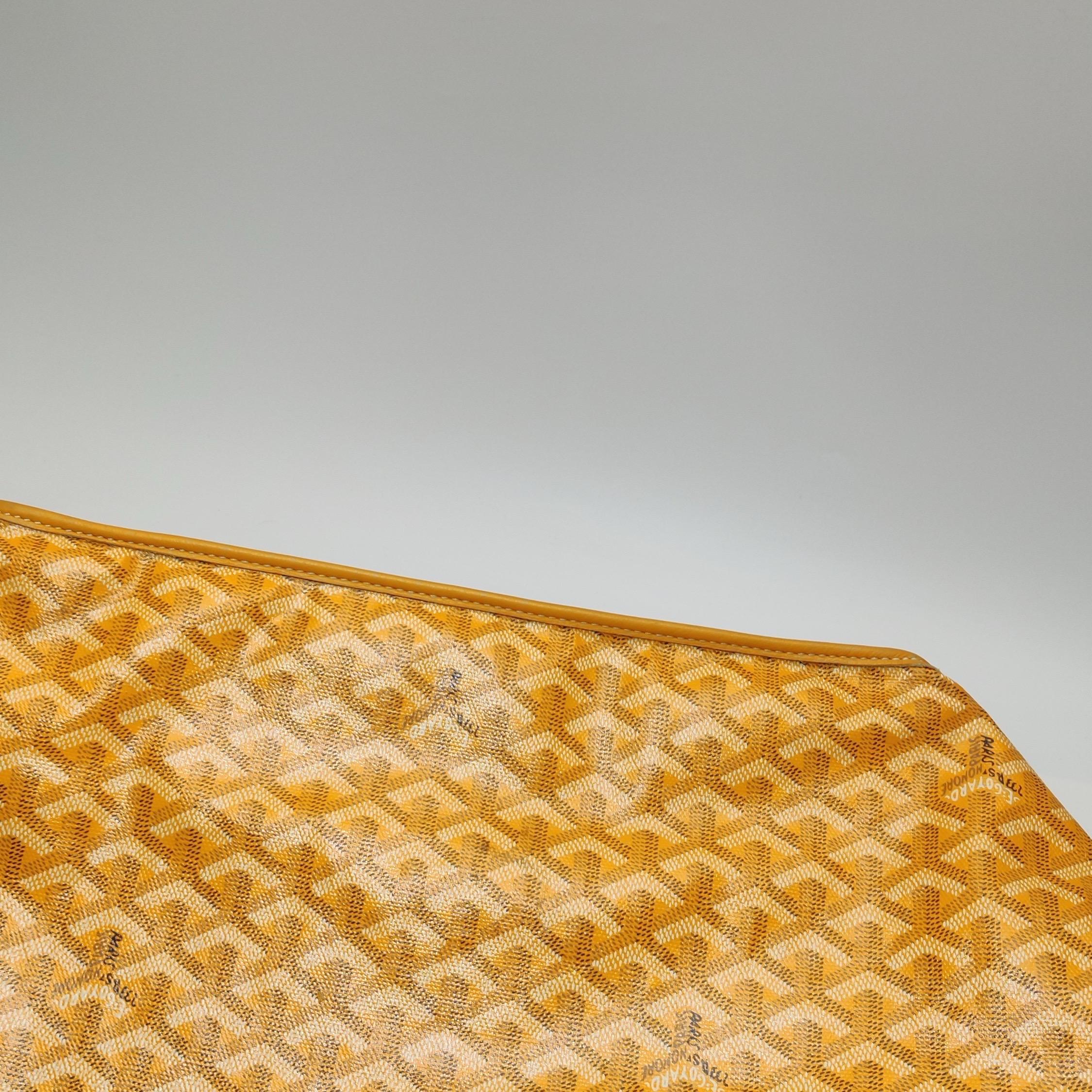 Goyard Anjou PM Medium Tote Giallo Fodera in pelle reversibile 2017 in vendita 13