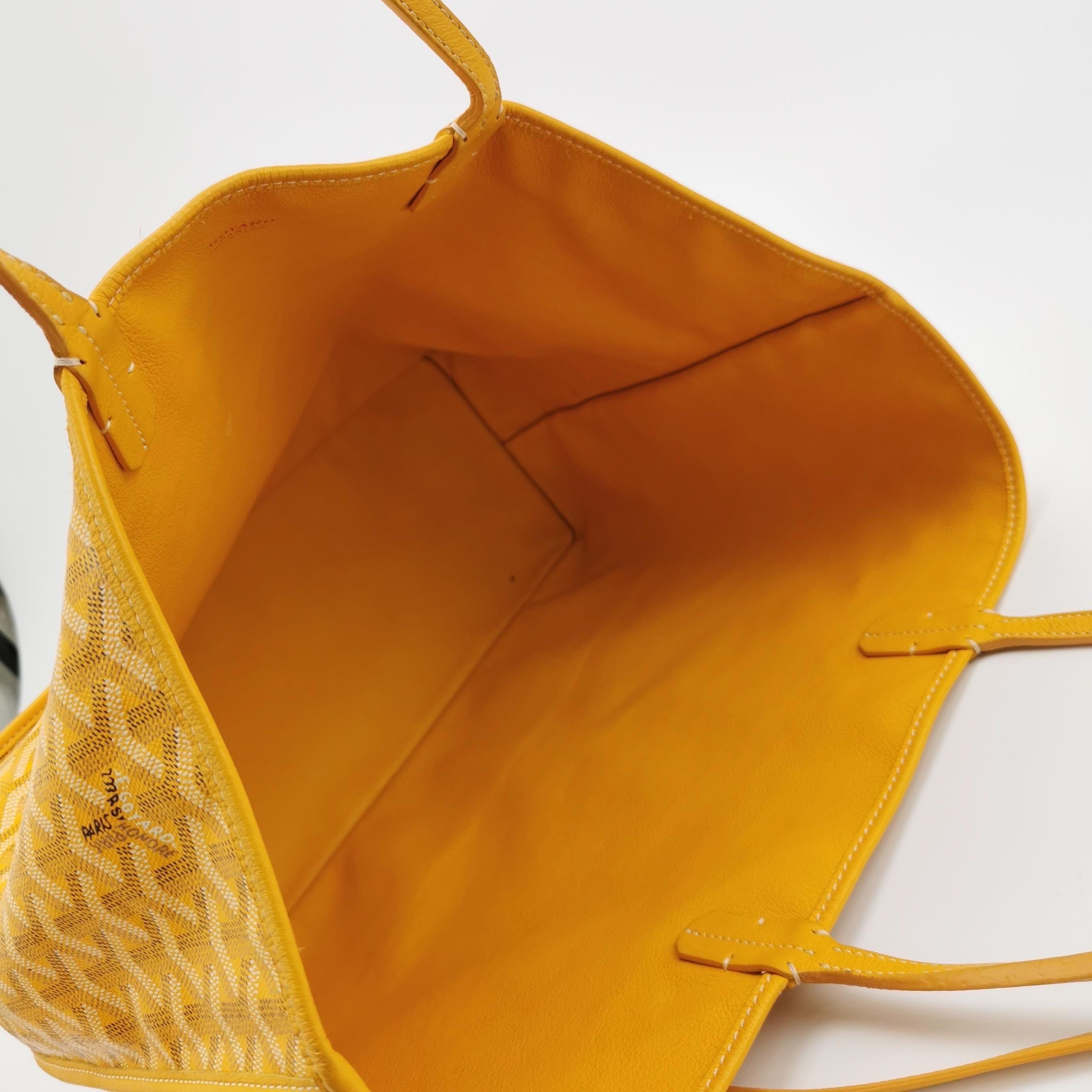 Goyard Anjou PM Medium Tote Giallo Fodera in pelle reversibile 2017 in vendita 2