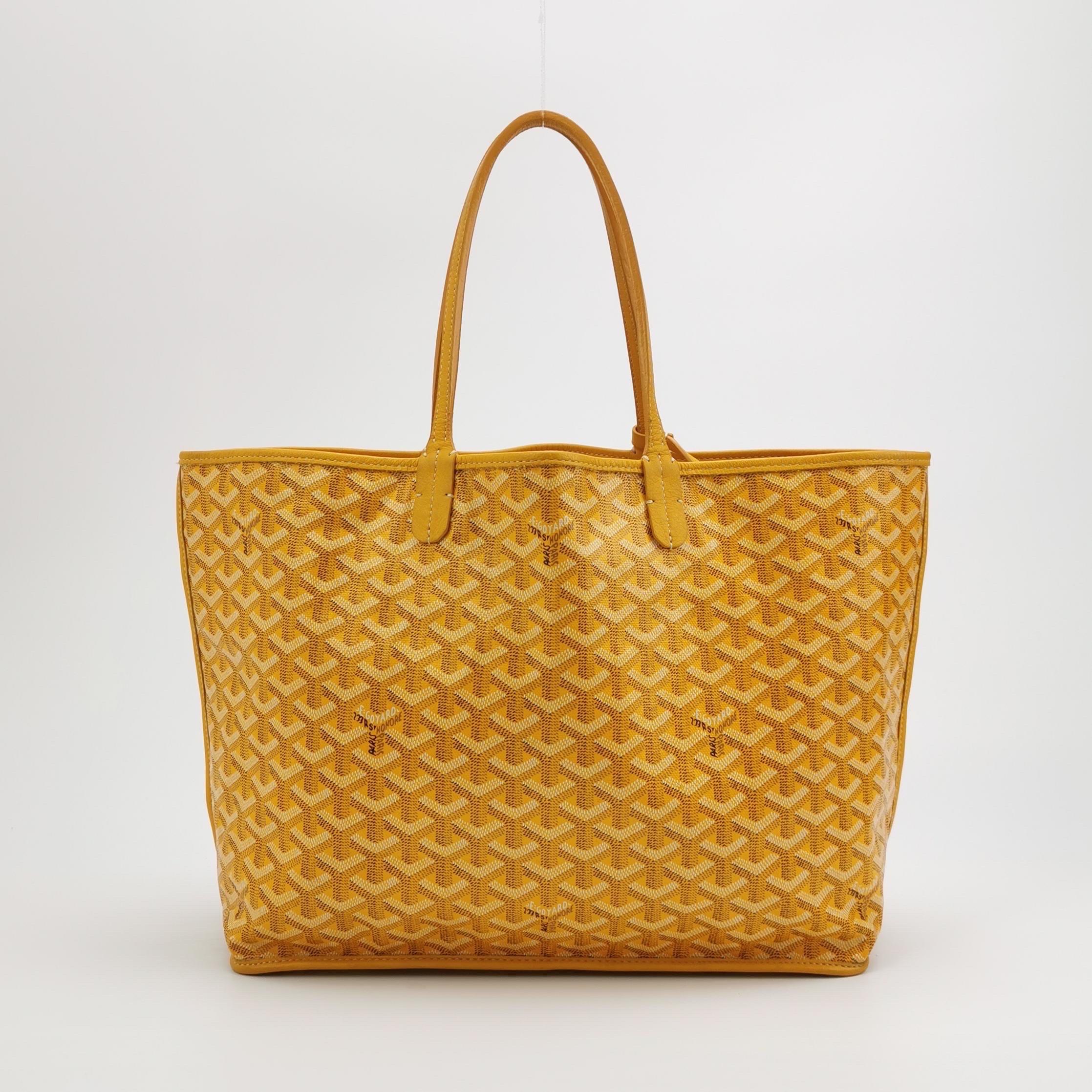 Goyard Anjou PM Medium Tote Giallo Fodera in pelle reversibile 2017 in vendita 5