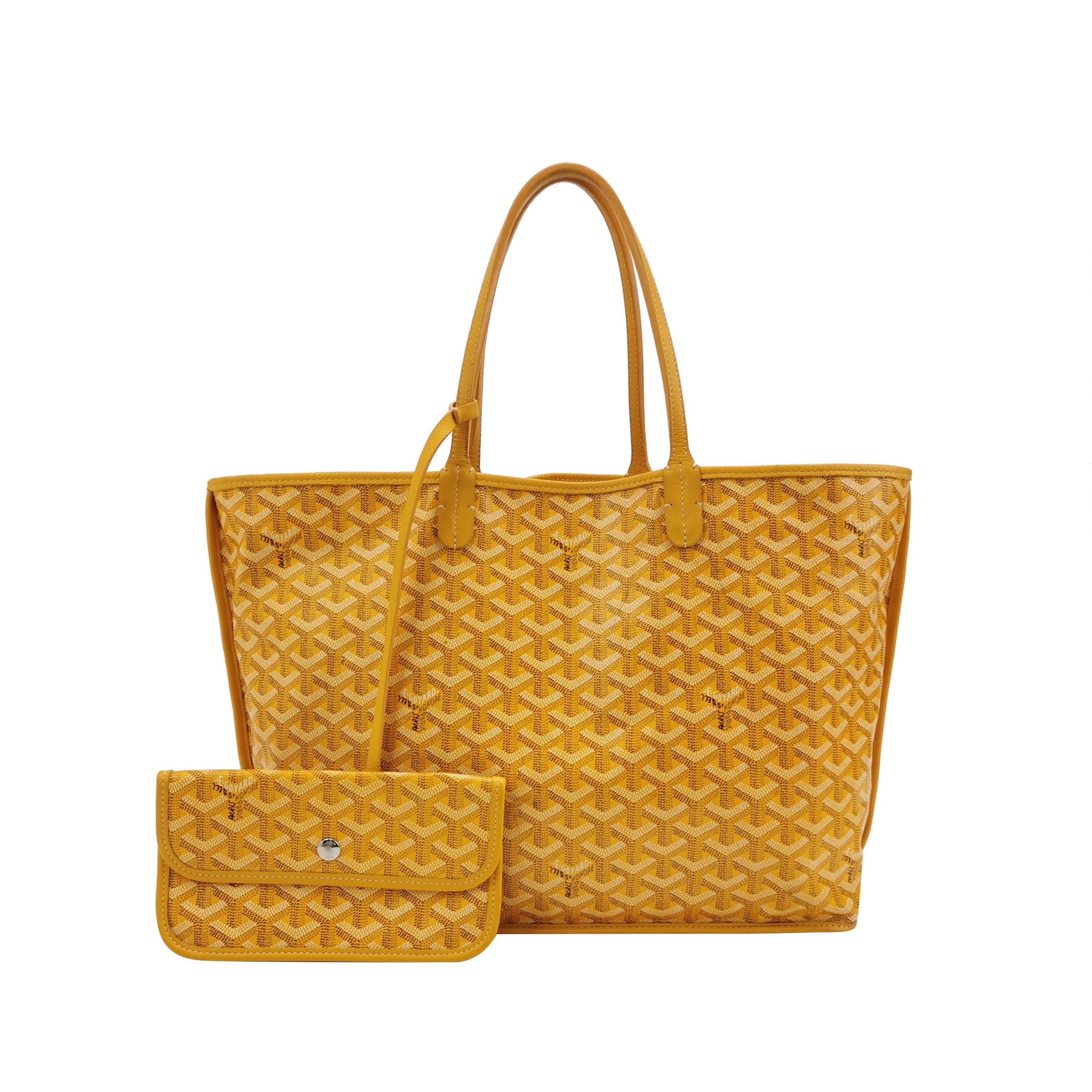 Goyard Anjou PM Medium Tote Giallo Fodera in pelle reversibile 2017