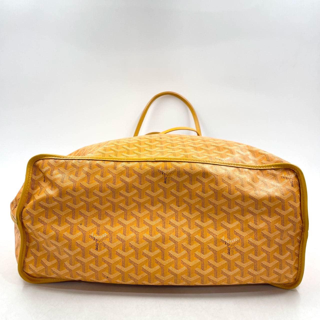 Goyard Anjou PM Medium Tote Yellow Reversible Leather Lining For Sale 6