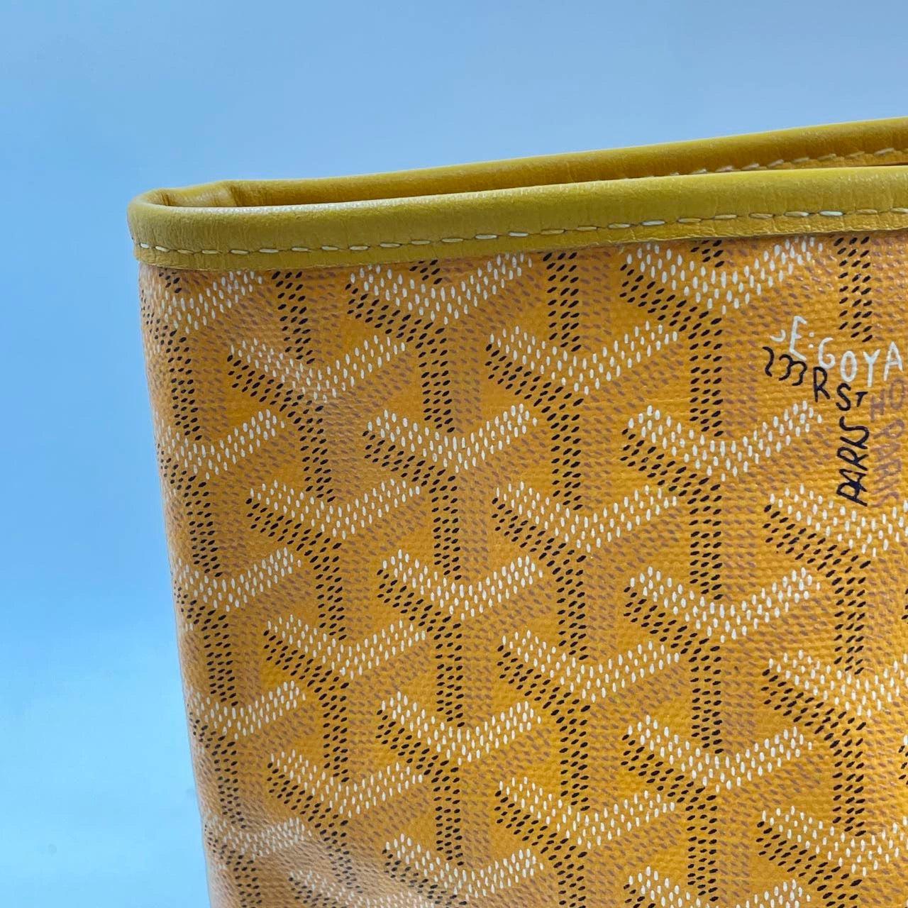 Goyard Anjou PM Medium Tote Yellow Reversible Leather Lining For Sale 9