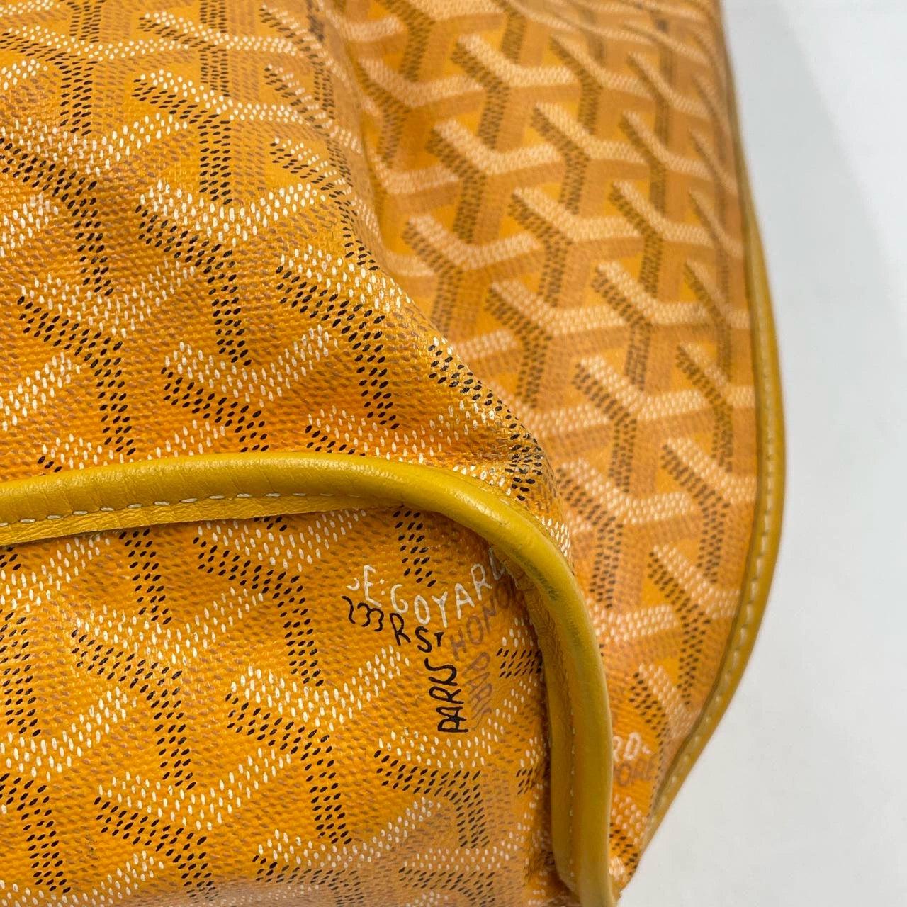 Goyard Anjou PM Medium Tote Yellow Reversible Leather Lining For Sale 12