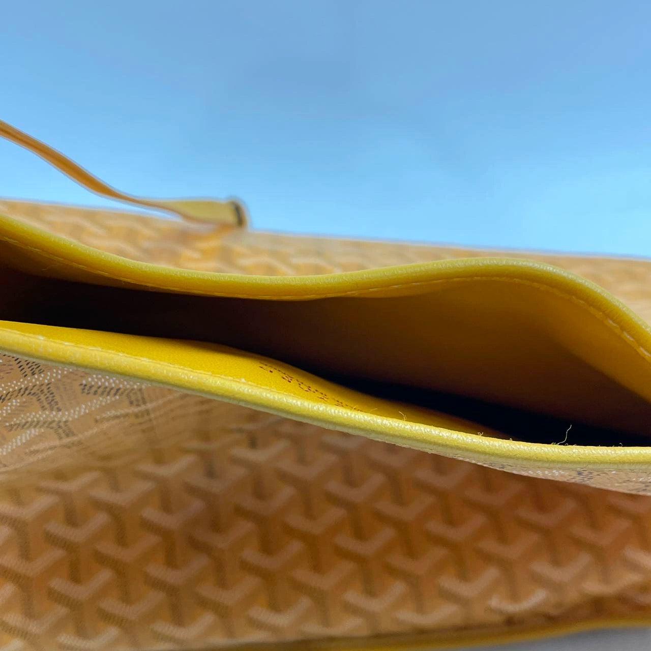 Goyard Anjou PM Medium Tote Yellow Reversible Leather Lining For Sale 13