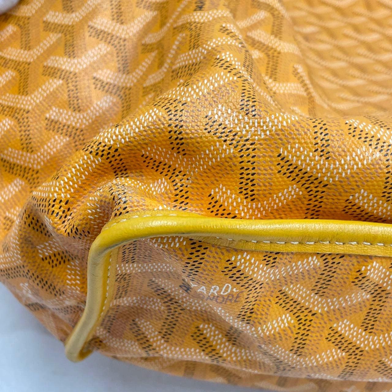 Goyard Anjou PM Medium Tote Yellow Reversible Leather Lining For Sale 15