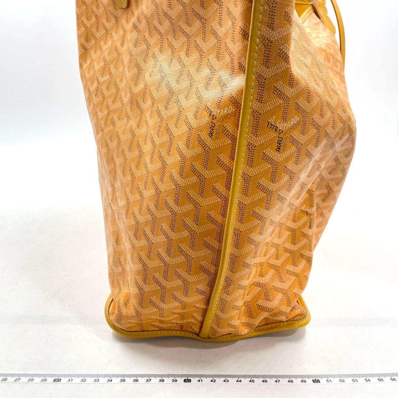 Goyard Anjou PM Medium Tote Yellow Reversible Leather Lining For Sale 3