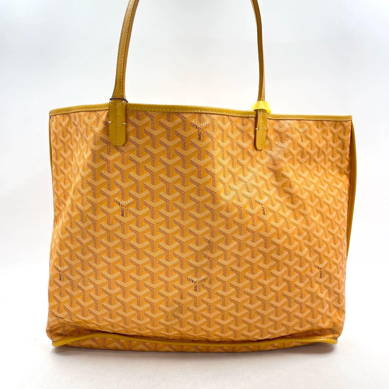 Goyard Anjou PM Medium Tote Yellow Reversible Leather Lining For Sale 5