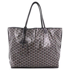 Goyard Black Goyardine Coated Canvas Reversible Anjou GM Tote