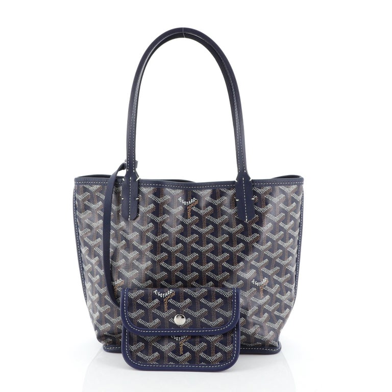 Goyard Mini Anjou Tote Bag in Bleu Canvas and Leather – Brands Lover