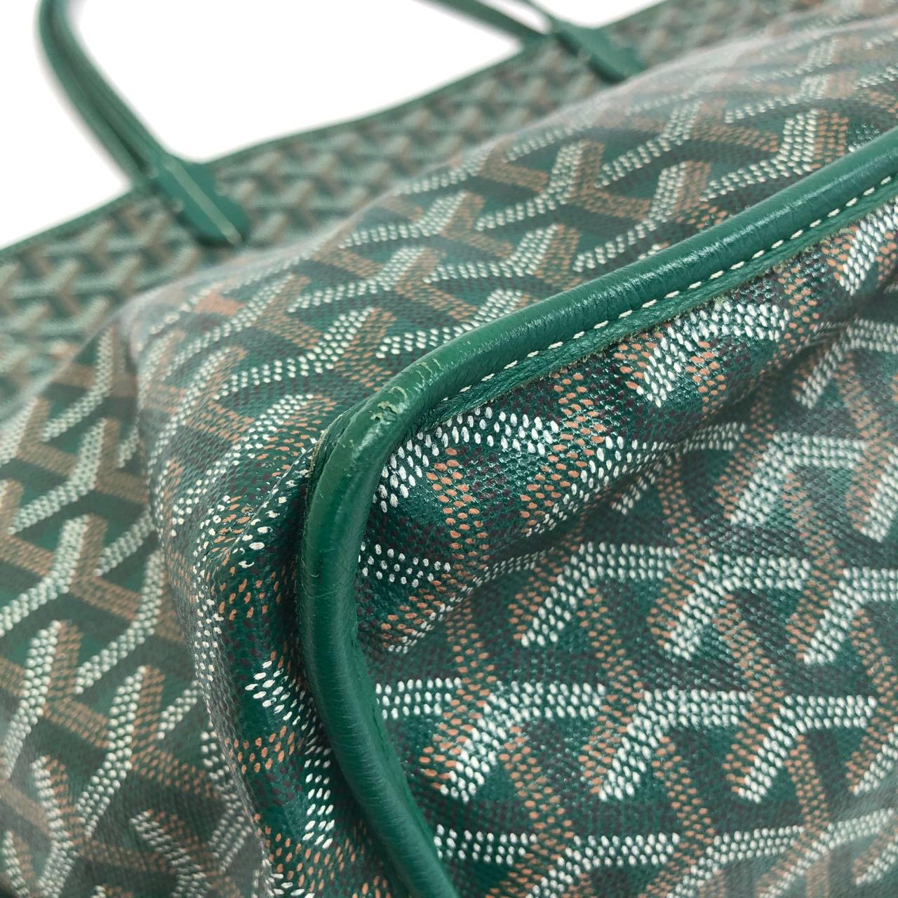 Goyard Anjou Tote GM Large Green Reversible Leather Lining 2018 en vente 5