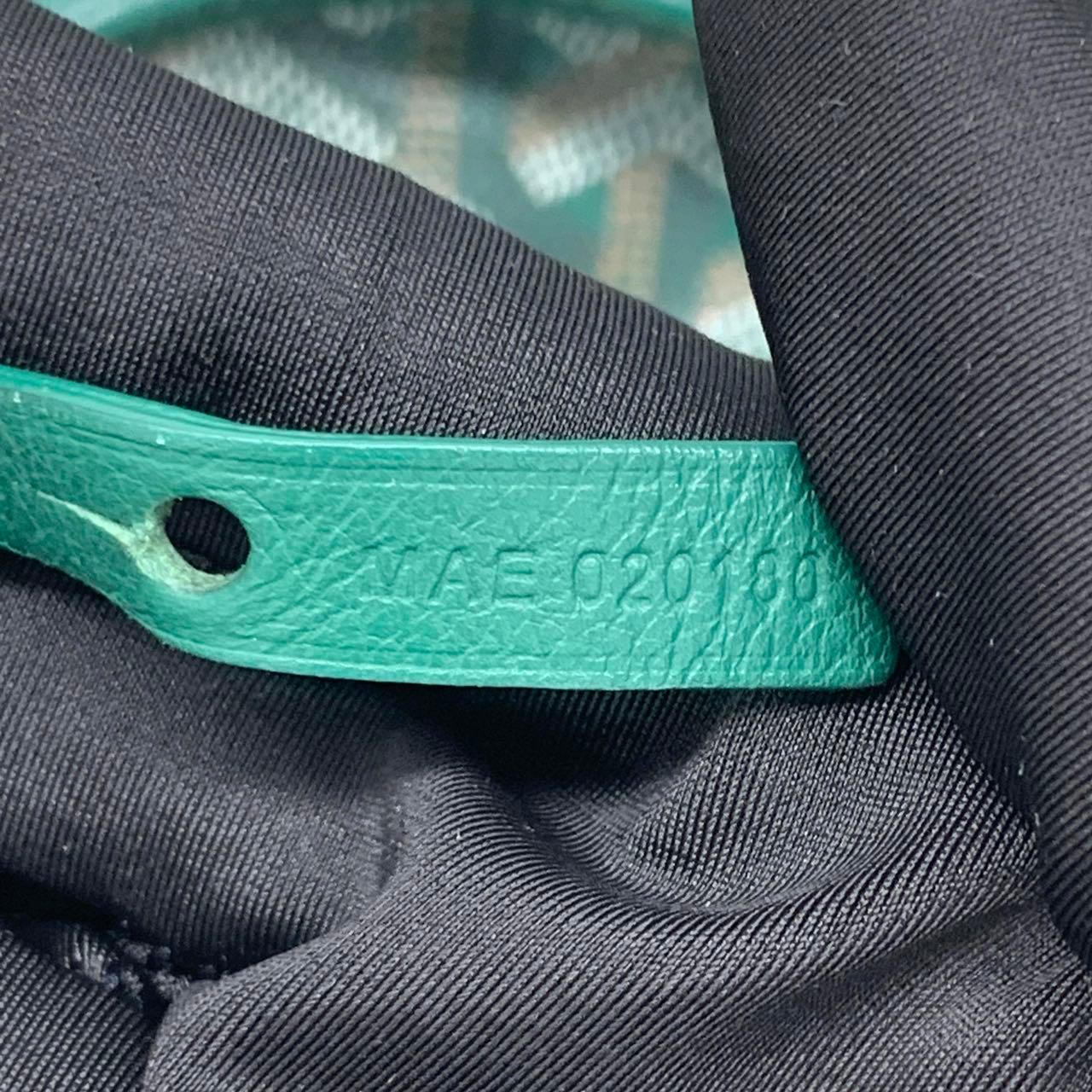 Goyard Anjou Tote GM Large Green Reversible Leather Lining 2018 en vente 7
