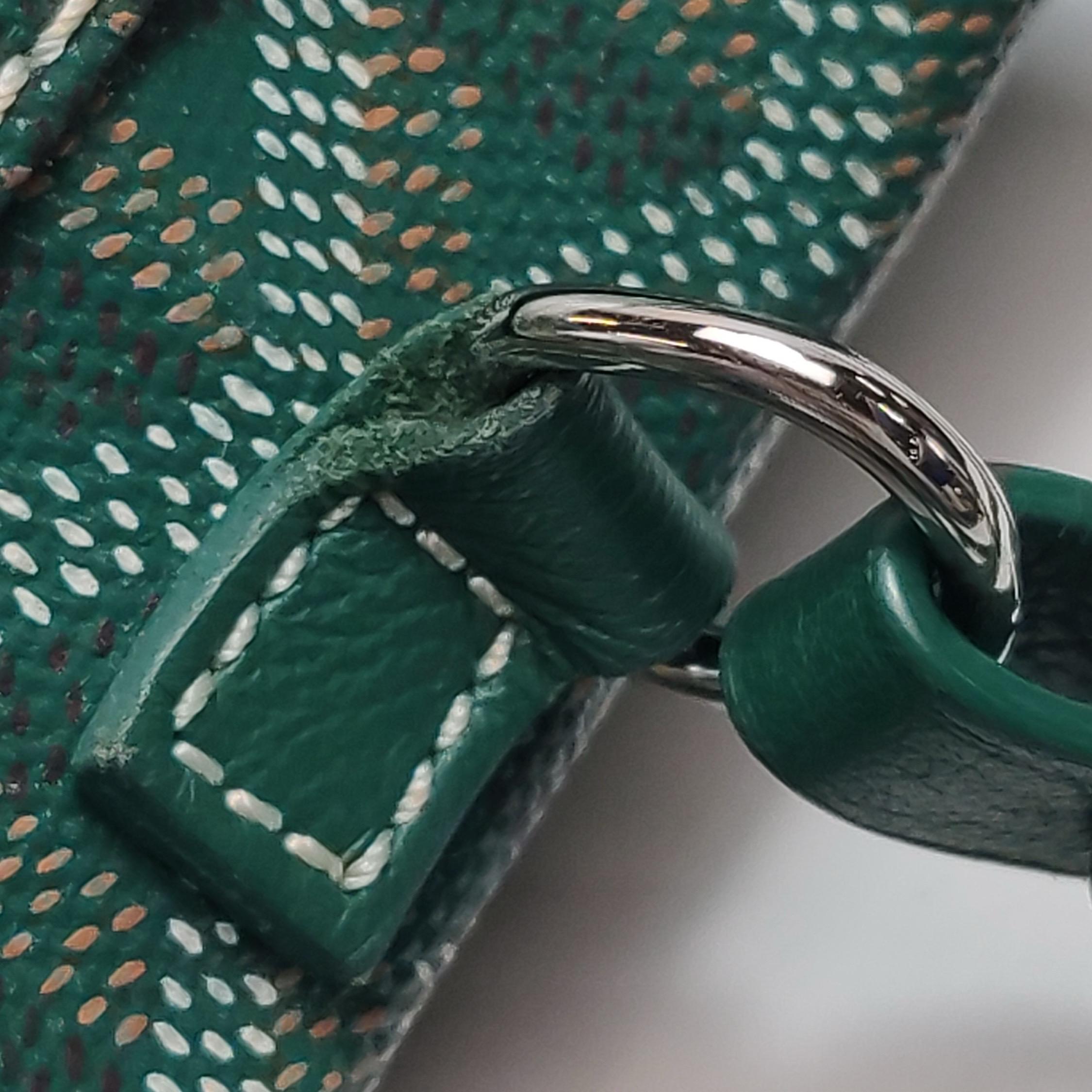 Goyard Anjou Tote GM Large Green Reversible Leather Lining 2018 For Sale 13