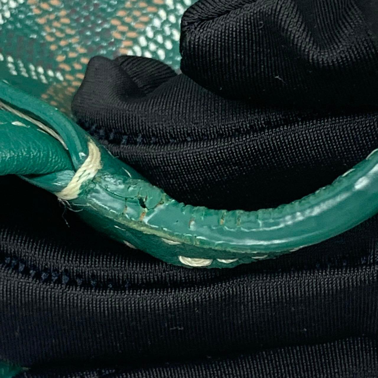 Goyard Anjou Tote GM Large Green Reversible Leather Lining 2018 en vente 13