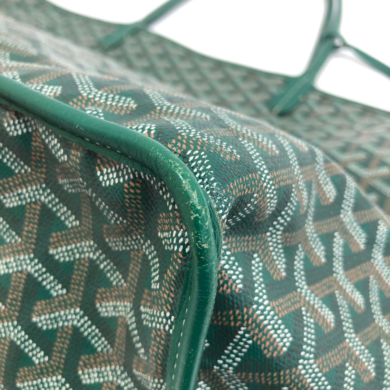 Goyard Anjou Tote GM Large Green Reversible Leather Lining 2018 en vente 1