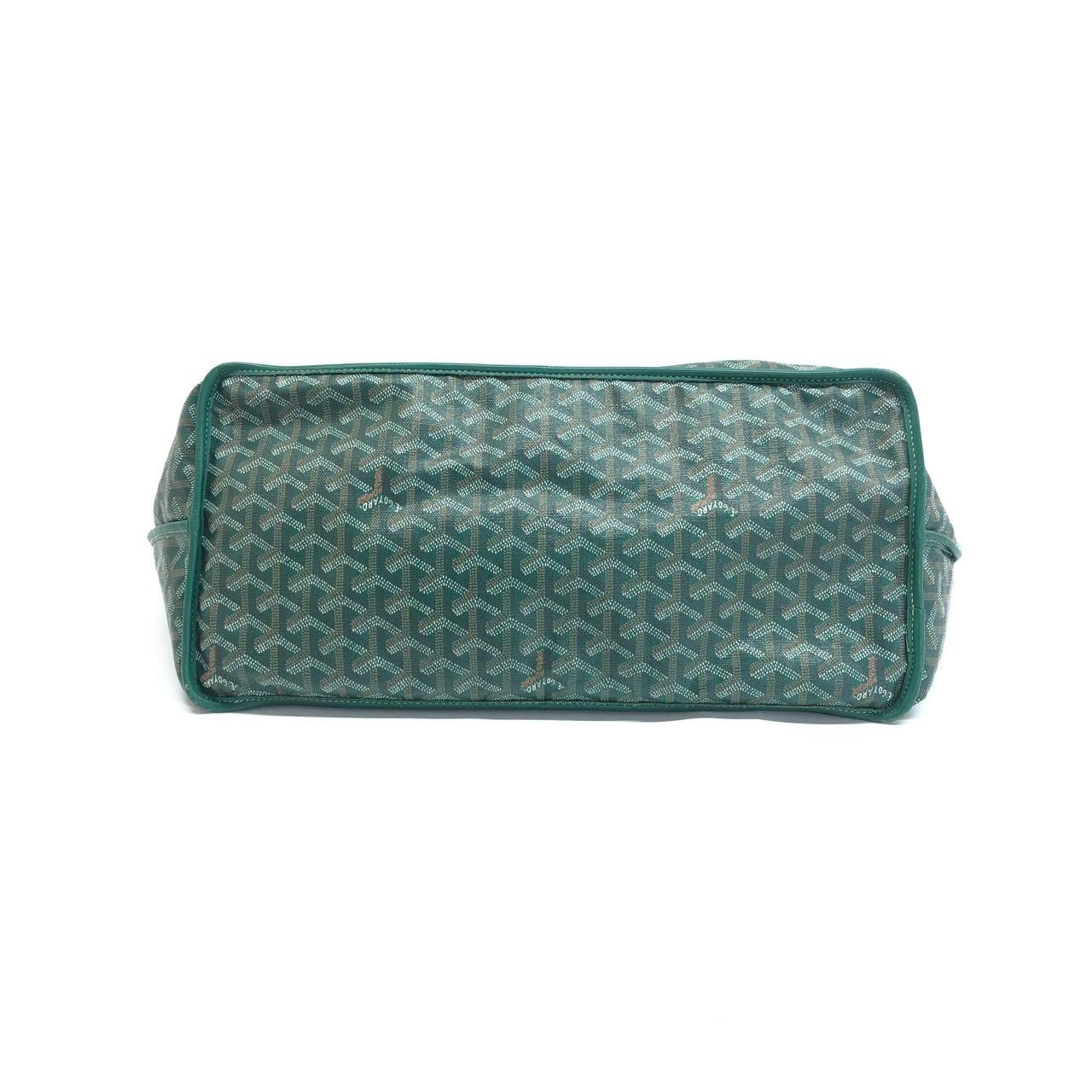 Goyard Anjou Tote GM Large Green Reversible Leather Lining 2018 en vente 4