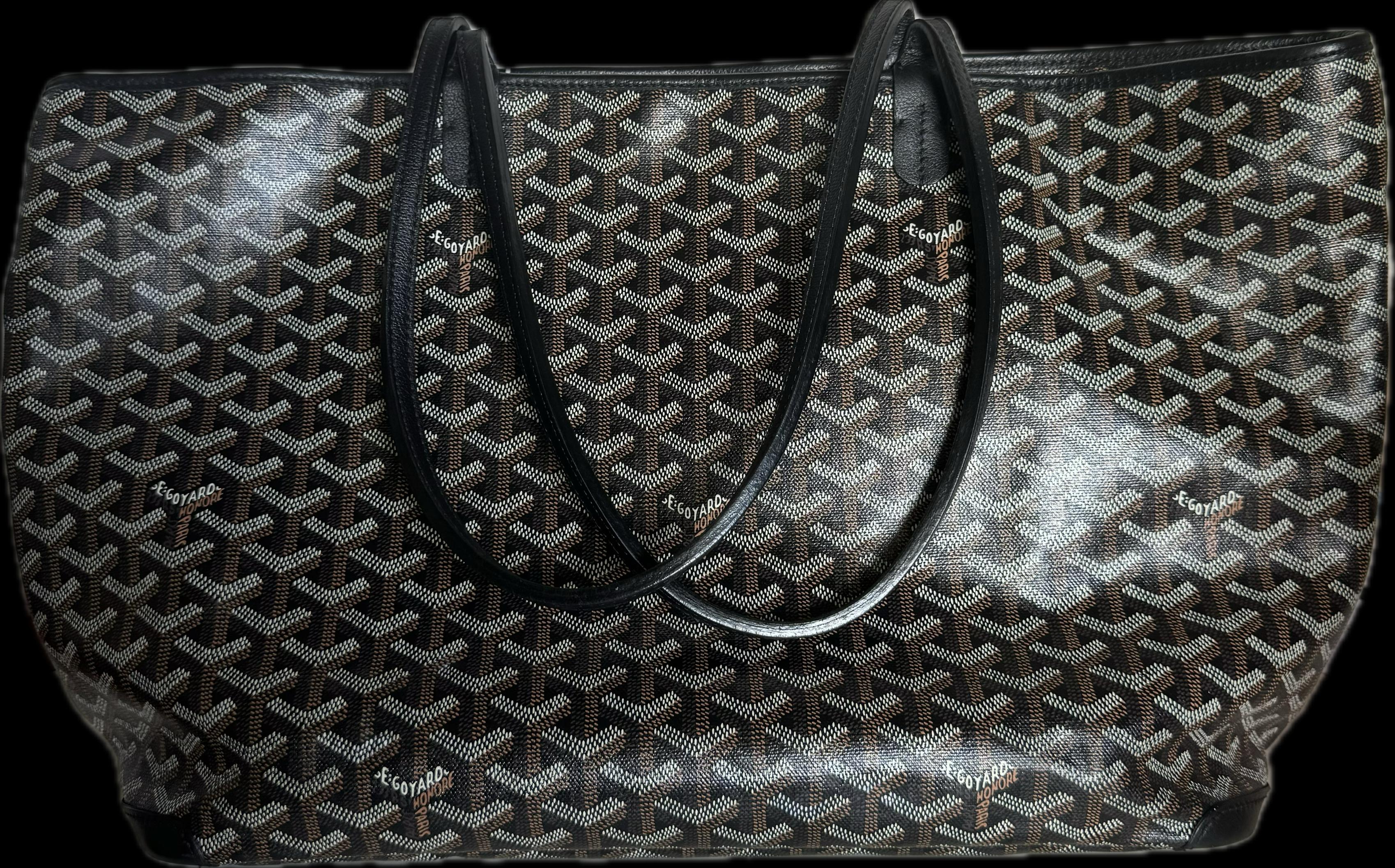Noir Goyard Artois GM Large Black French Bulldog Coins renforcés et fermeture éclair