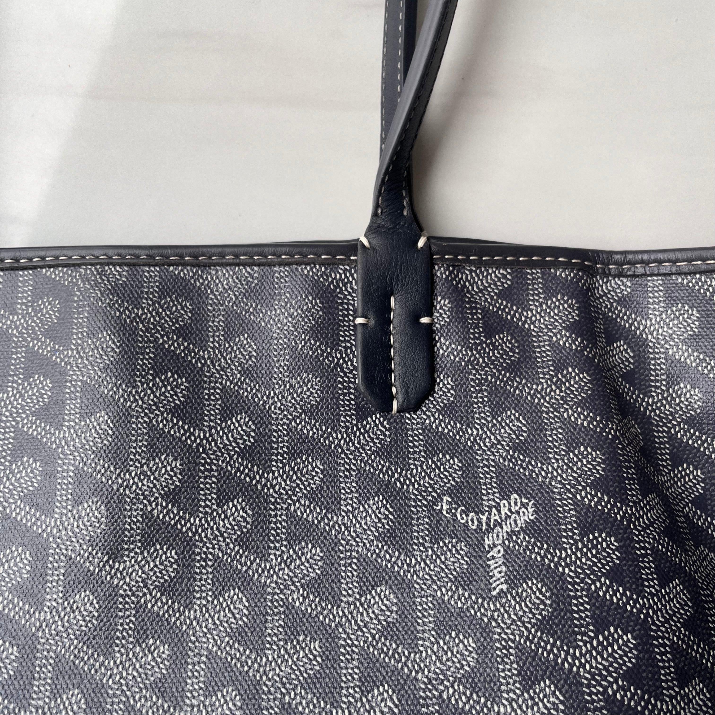 Goyard Artois PM Small/Medium Grey Tote with Leather Corners Goyard Artois PM Small/Medium Grey Tote with Leather Corners