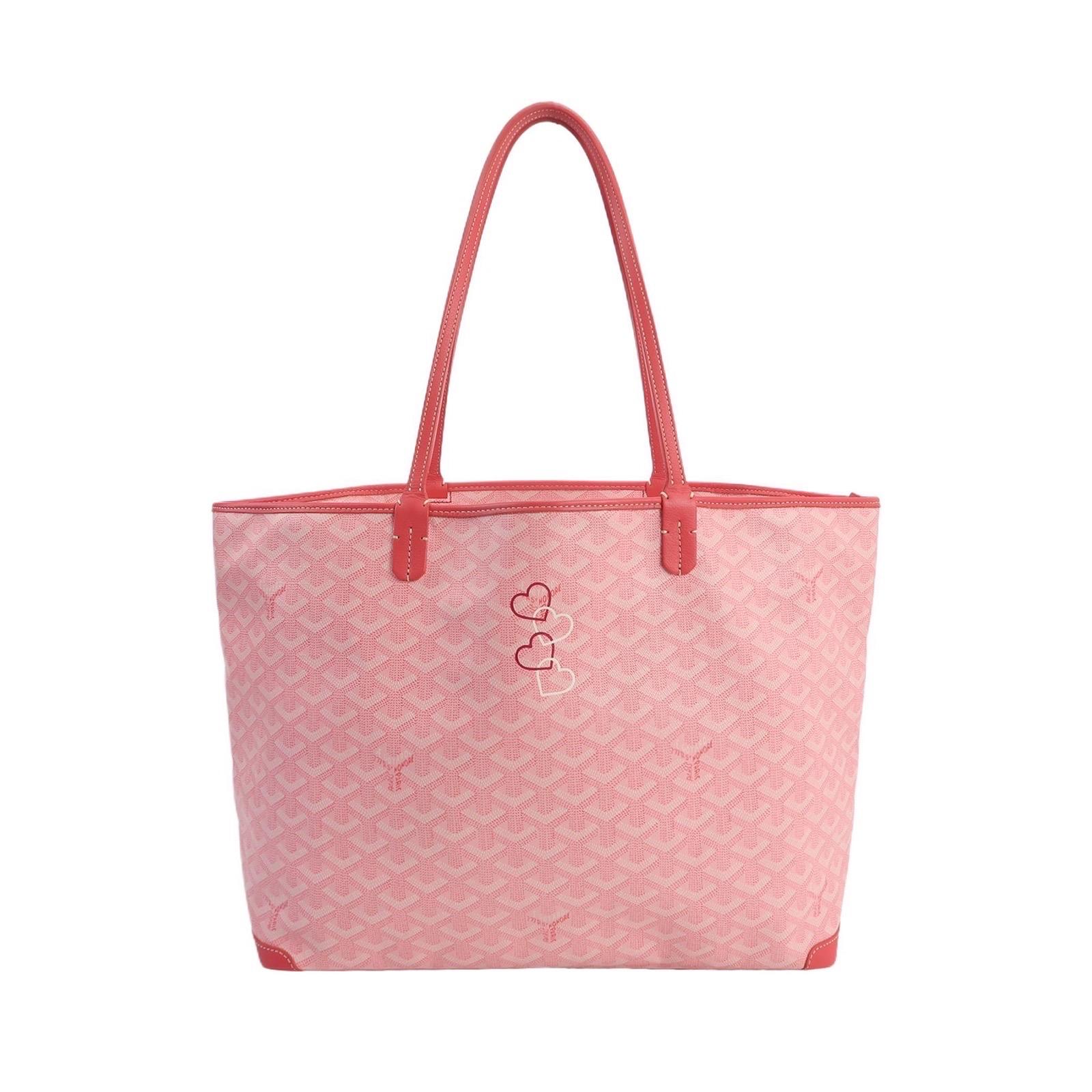 Goyard Artois Tote PM Medium Pink With Zipper and Reinforced Corners 2018