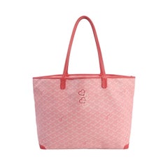 Goyard Artois Tote PM Medium Pink With Zipper and Reinforced Corners 2018