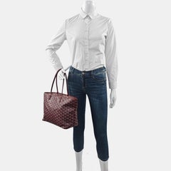Goyard Artois Tote Small Burgundy With Zipper and Reinforced Corners