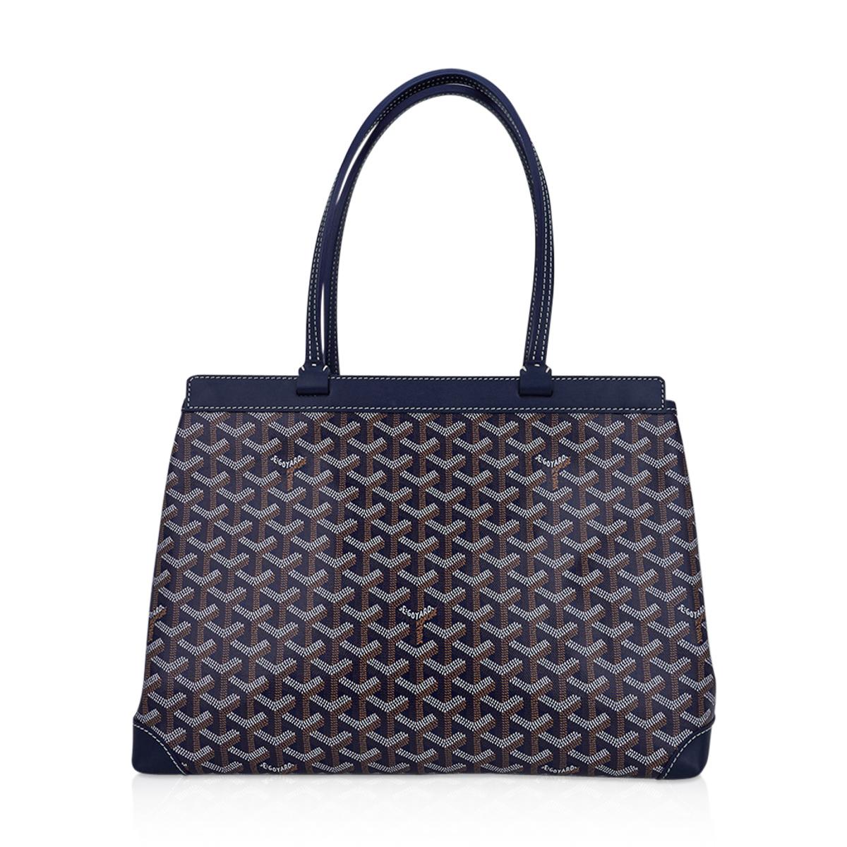 Navy blue top goyard bag