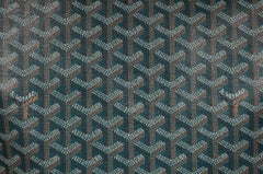 Goyard Beluga GM Top Handle XXL Tote Bag Green Leather Carry Travel On Vtg 2000