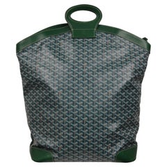 Goyard Beluga GM Top Handle XXL Tote Bag Green Leather Carry Travel On Vtg 2000 Goyard Beluga GM Top Handle XXL Tote Bag Green Leather Carry Travel On Vtg 2000