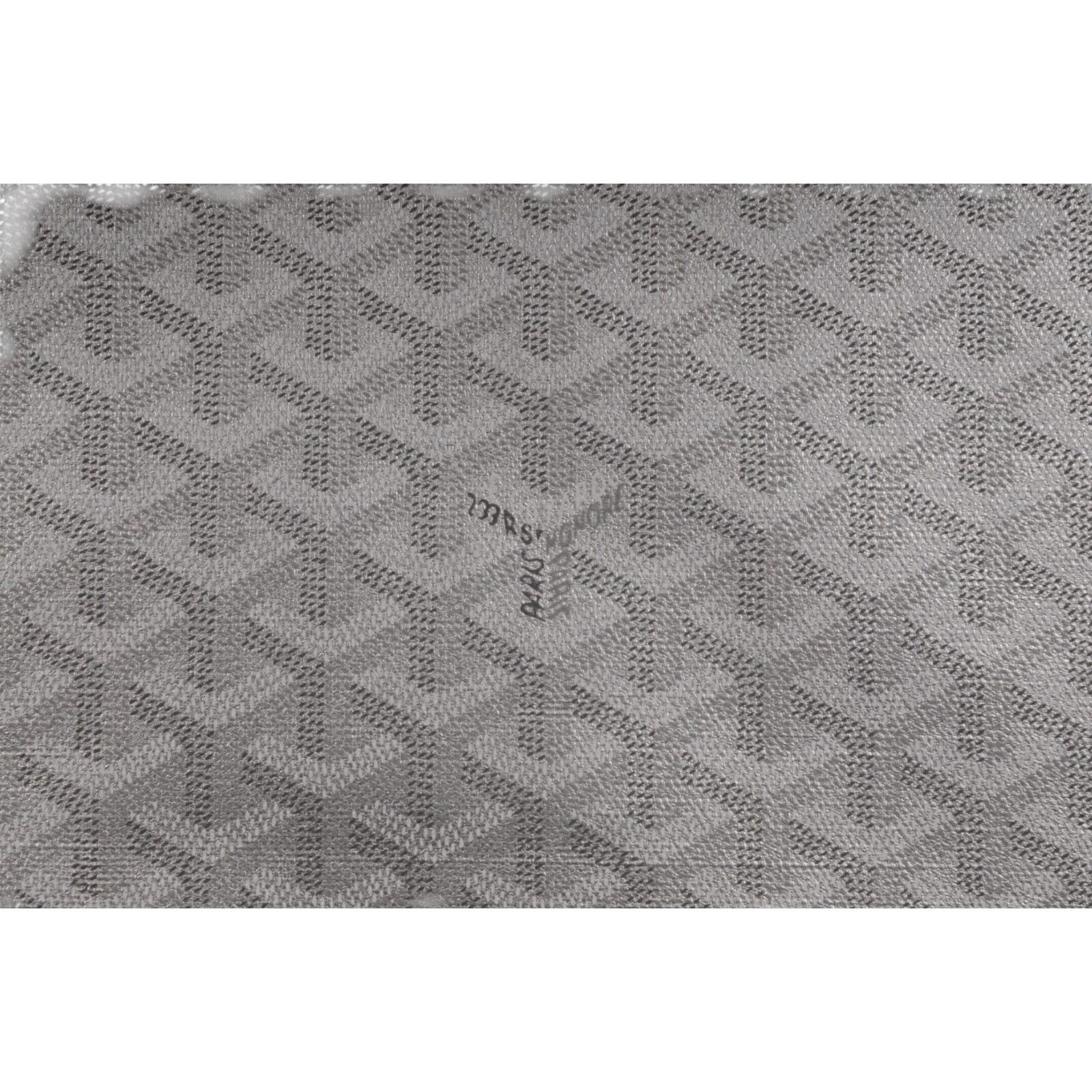 Goyard Beluga MM Tote Bag Silver Goyardine Leather Carry On Duffle Weekend Raare en vente 11