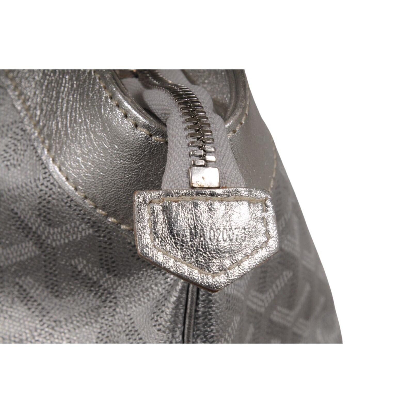 Goyard Beluga MM Tote Bag Silver Goyardine Leather Carry On Duffle Weekend Raare en vente 13