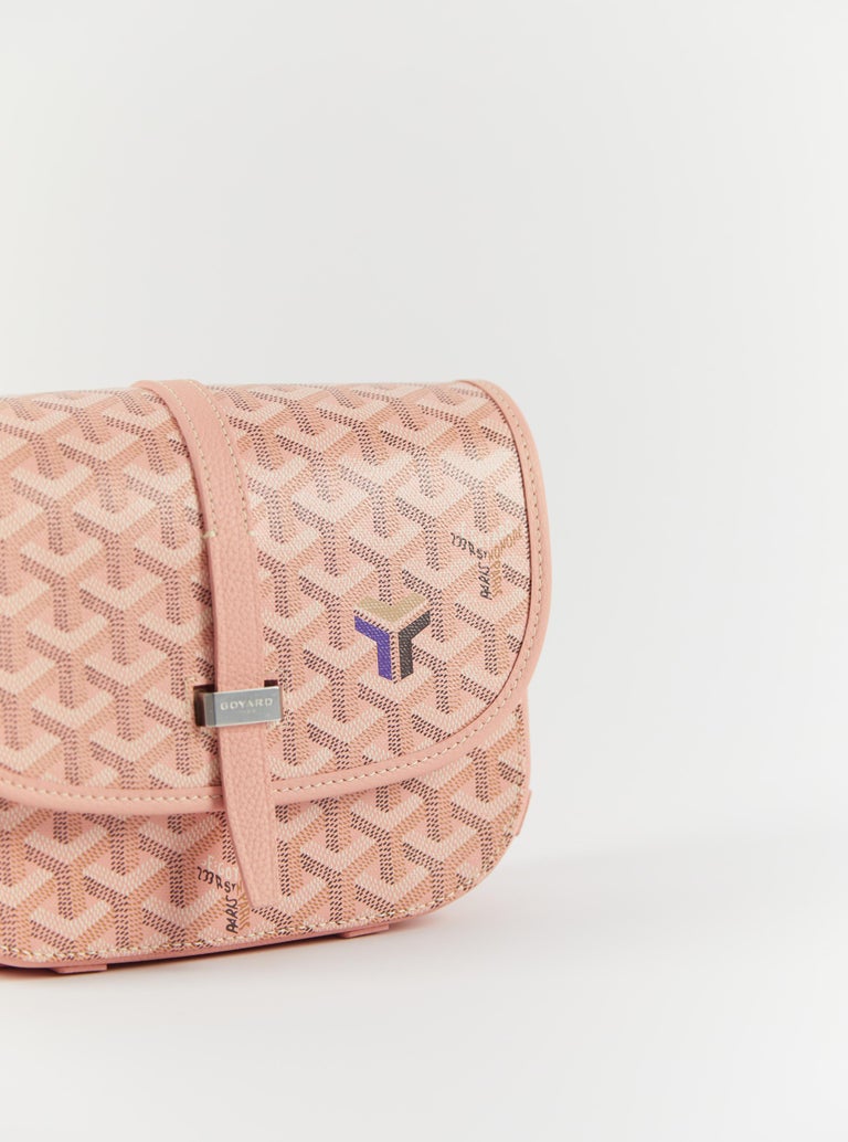 GOYARD Belvedere Flap Bag in Pink In New Condition For Sale In London, GB