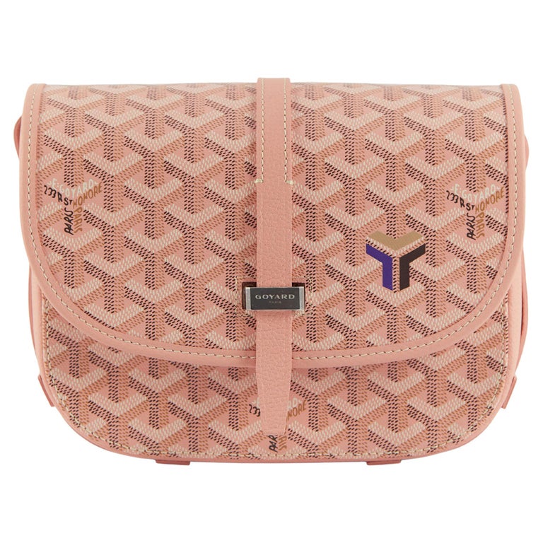 GOYARD Belvedere Flap Bag in Pink For Sale at 1stDibs