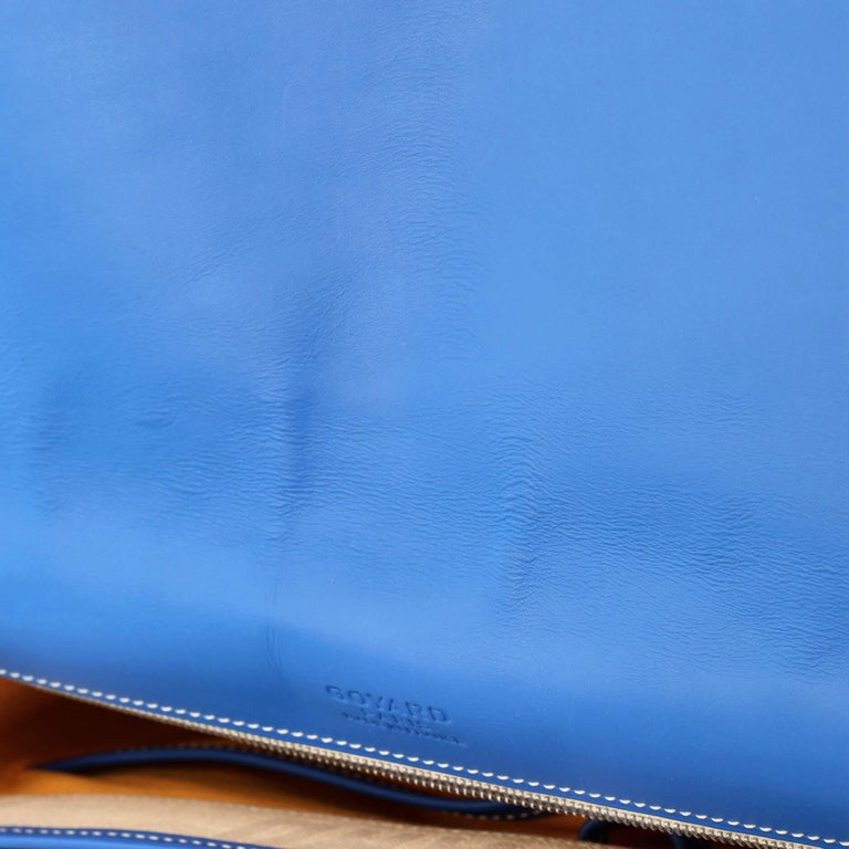 Goyard Blue Goyardine Coated Canvas and Leather Belvedere GM