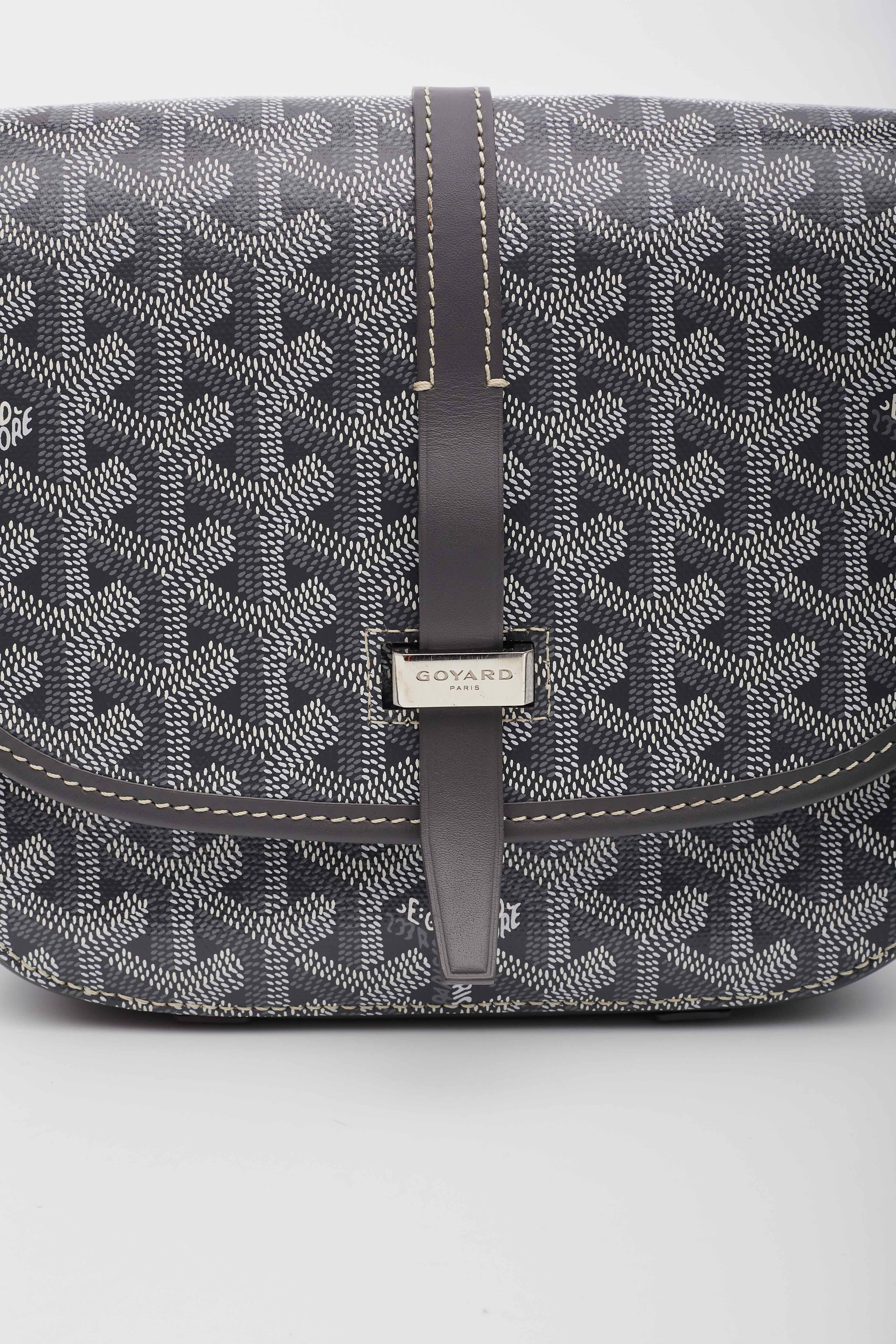 Women's Goyard Belvedere Pm Grey Shoulder Bag