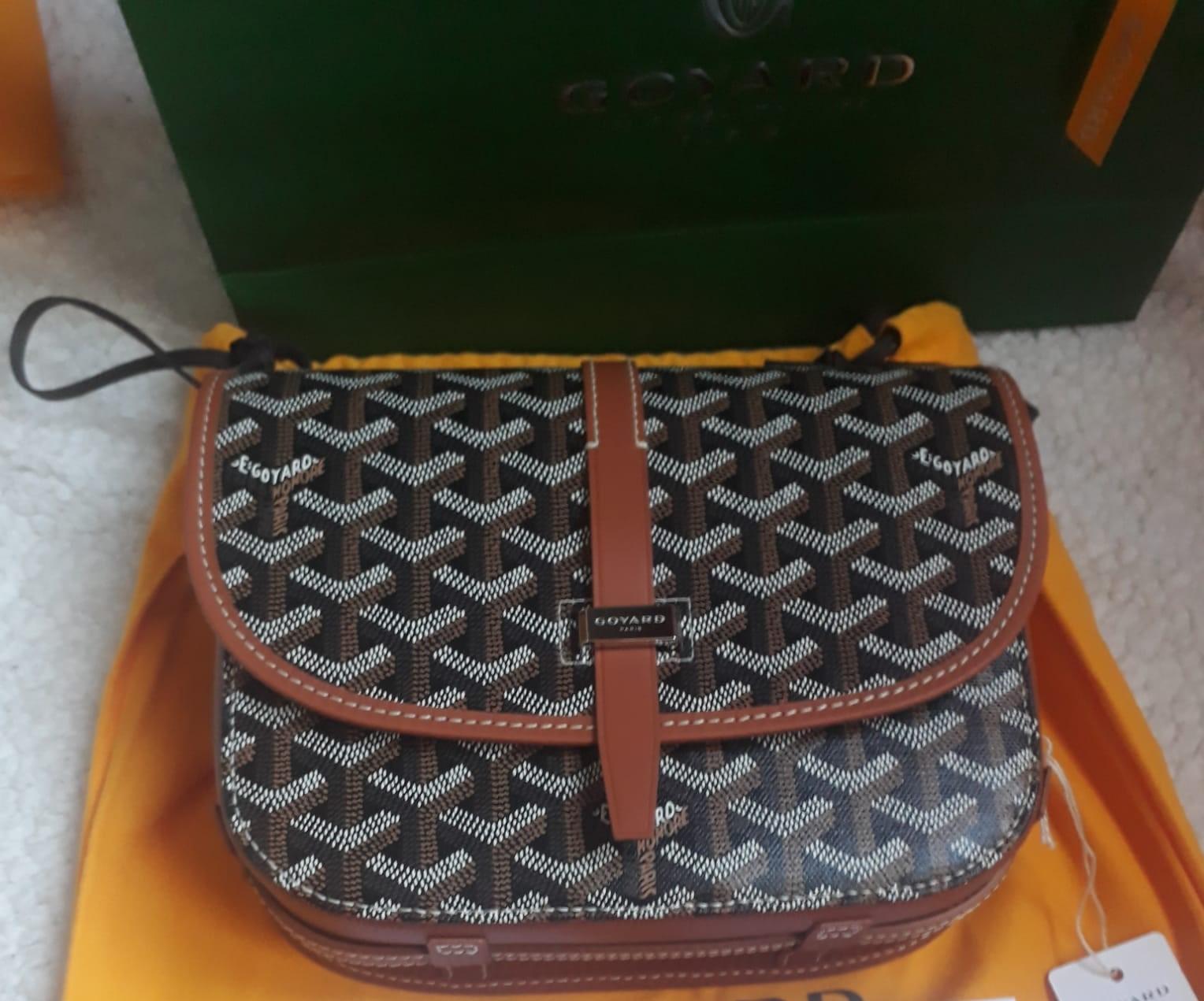 Goyard's Bag dont have cardboard box, it will  be ship with dust bag and authenticity card
Streamlined and light, the Belvédère MM bag is perfect for many occasions thanks to its crossbody strap and acessible secure closure. With interior and