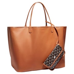 Goyard Mini Anjou Tote Bag In Chevroches Calfskin And Ine Canvas