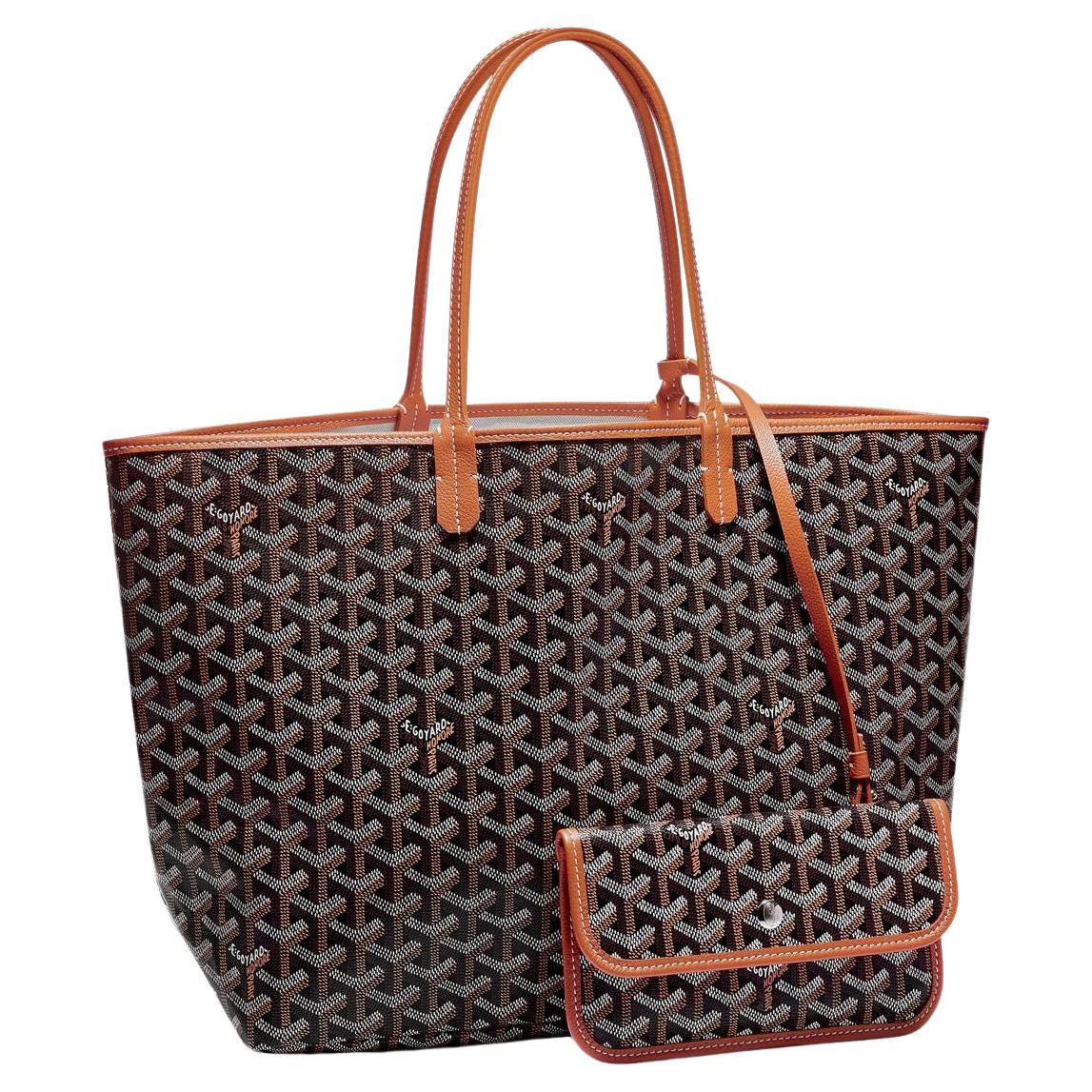 Goyard Blue Goyardine Coated Canvas and Leather Marquises Tote For Sale ...