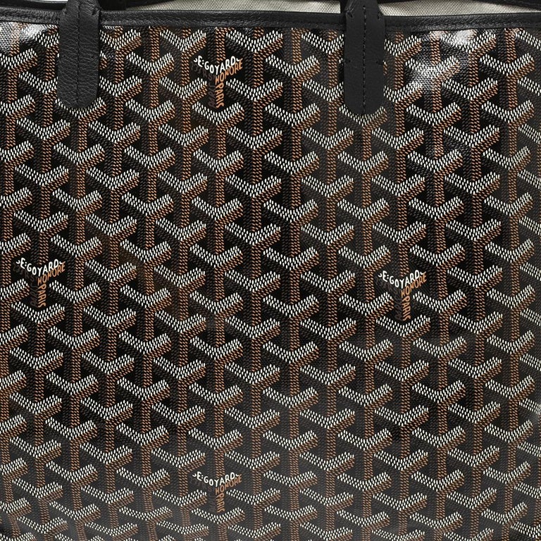 Goyard Black/Brown Coated Canvas and Leather Saint Louis PM Tote