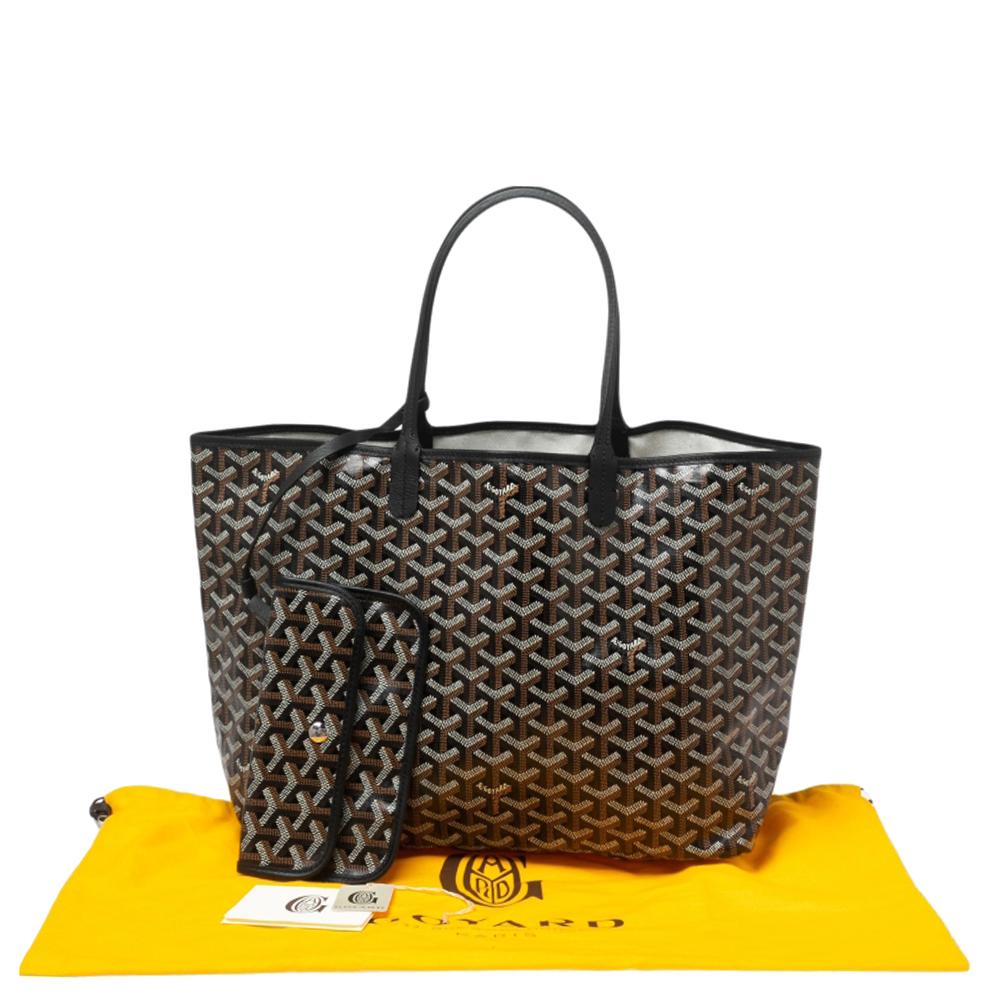 Goyard Black/Brown Coated Canvas and Leather Saint Louis PM Tote 5