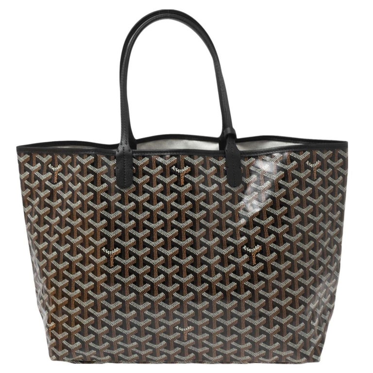 $775 • Buy Goyard Senat PM Clutch Handbag Black Brown Leather