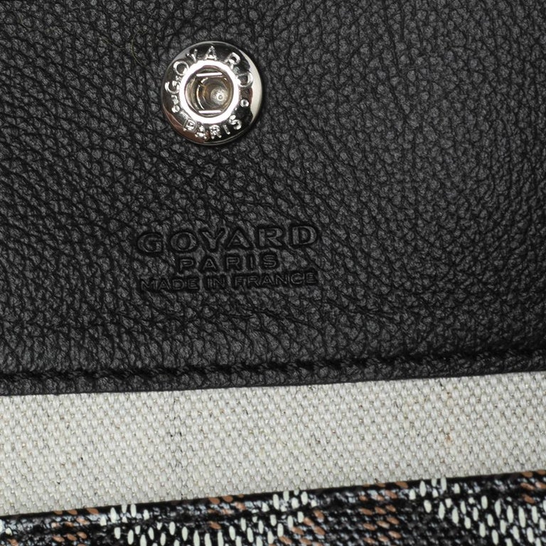 Goyard Saint Louis PM Tote Hand Bag PVC Canvas Leather Black Used 230805T