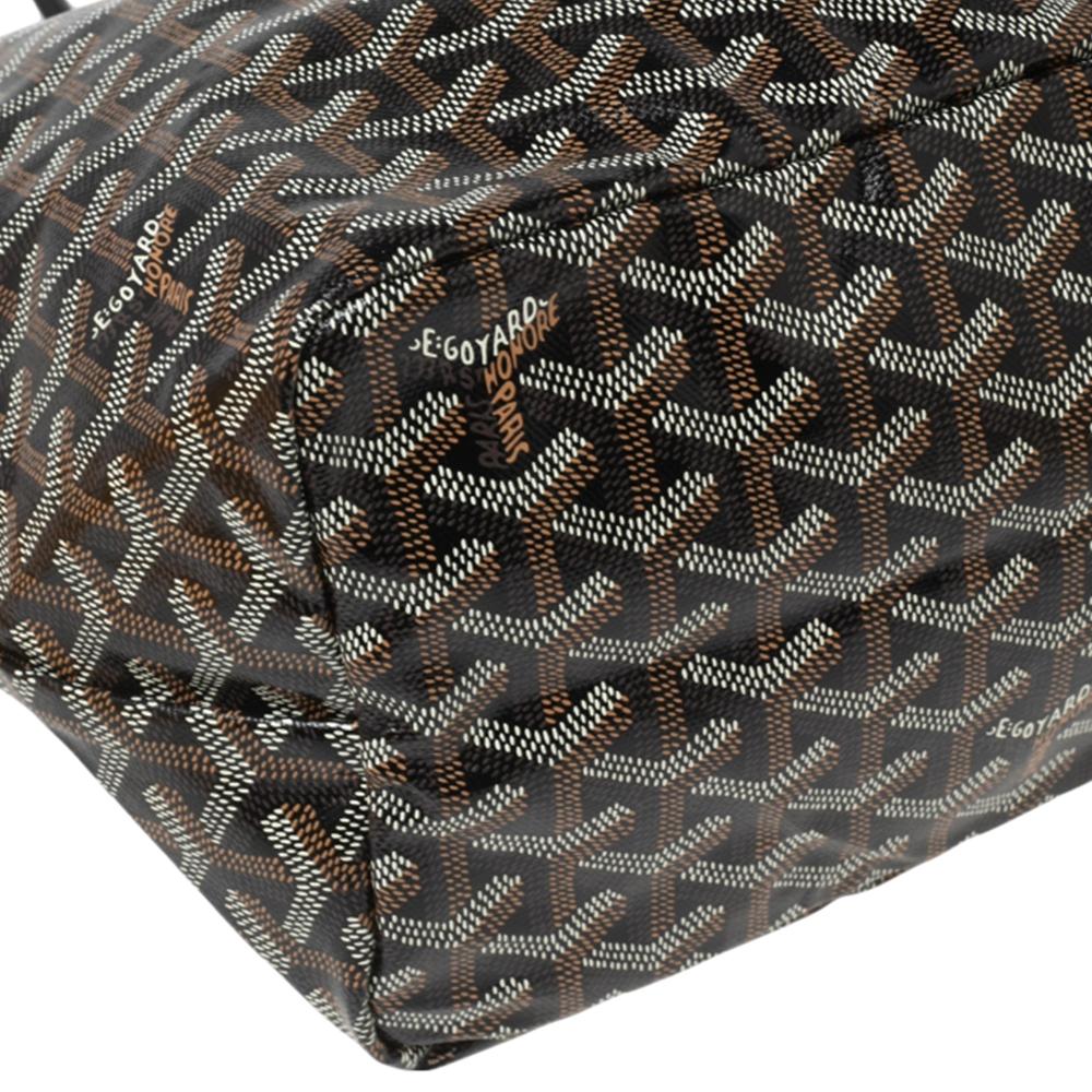Goyard Black/Brown Coated Canvas and Leather Saint Louis PM Tote 3