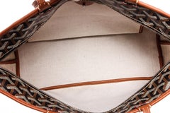 Goyard Black Brown Coated Canvas Goyardine Artois PM Bag