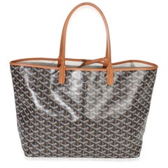 Goyard Black Brown Goyardine Canvas Saint Louis PM