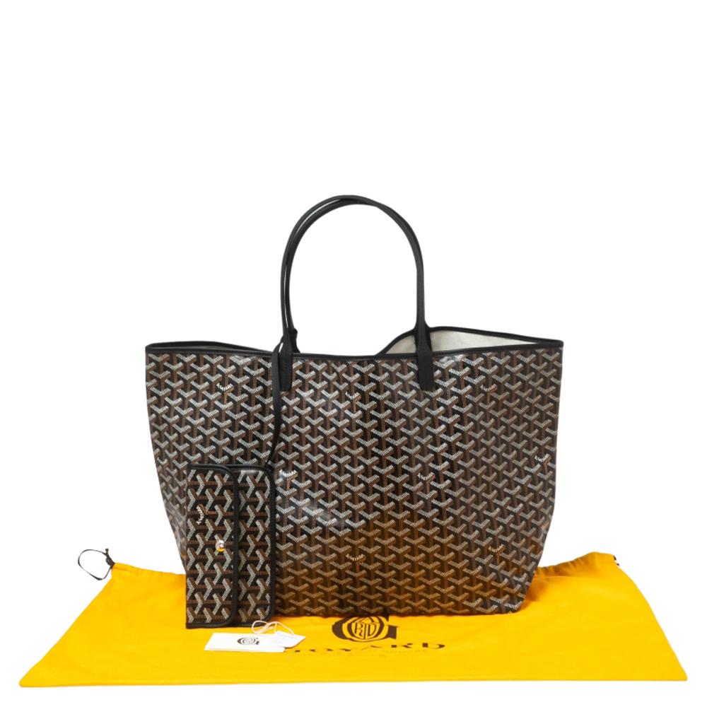 Goyard Black/Brown Goyardine Coated Canvas and Leather Saint Louis GM Tote 4